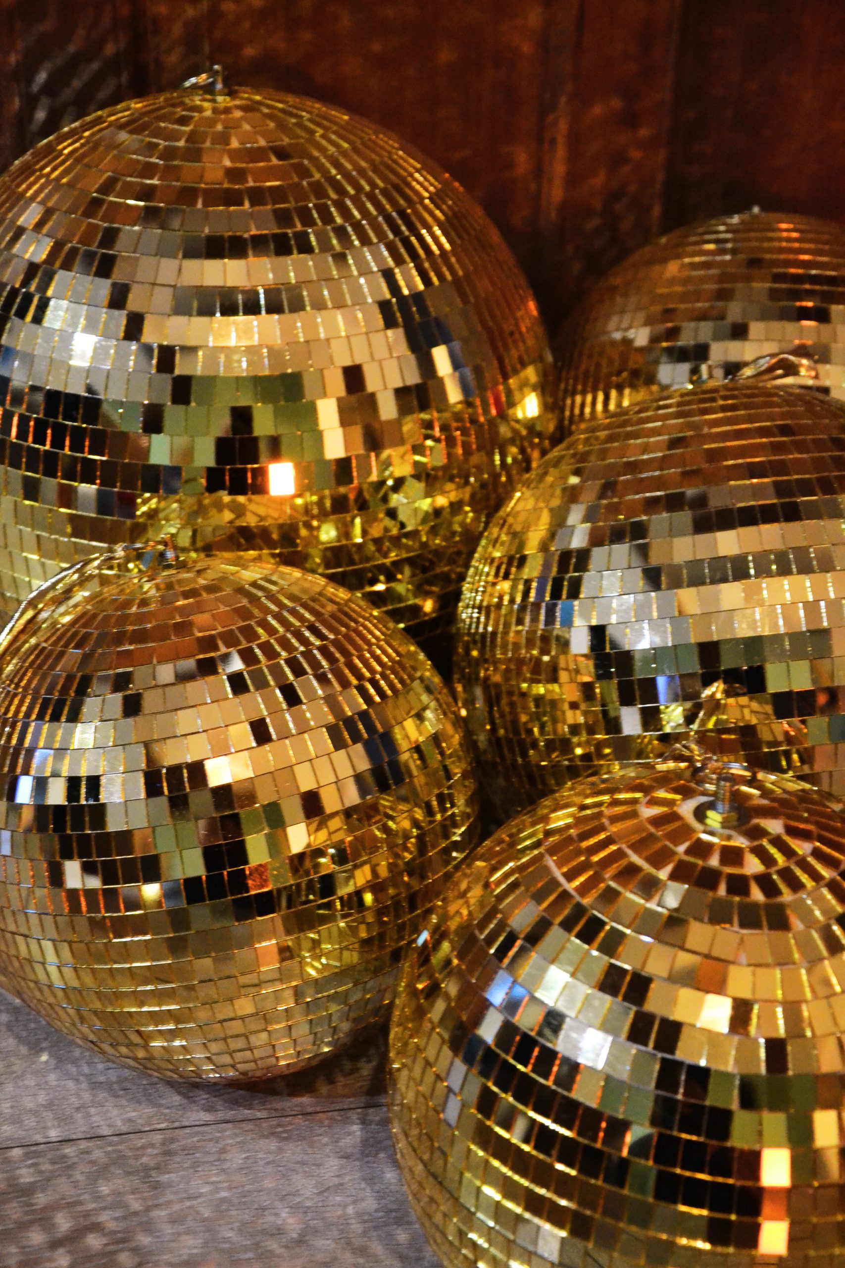 Boule à facettes dorée D25