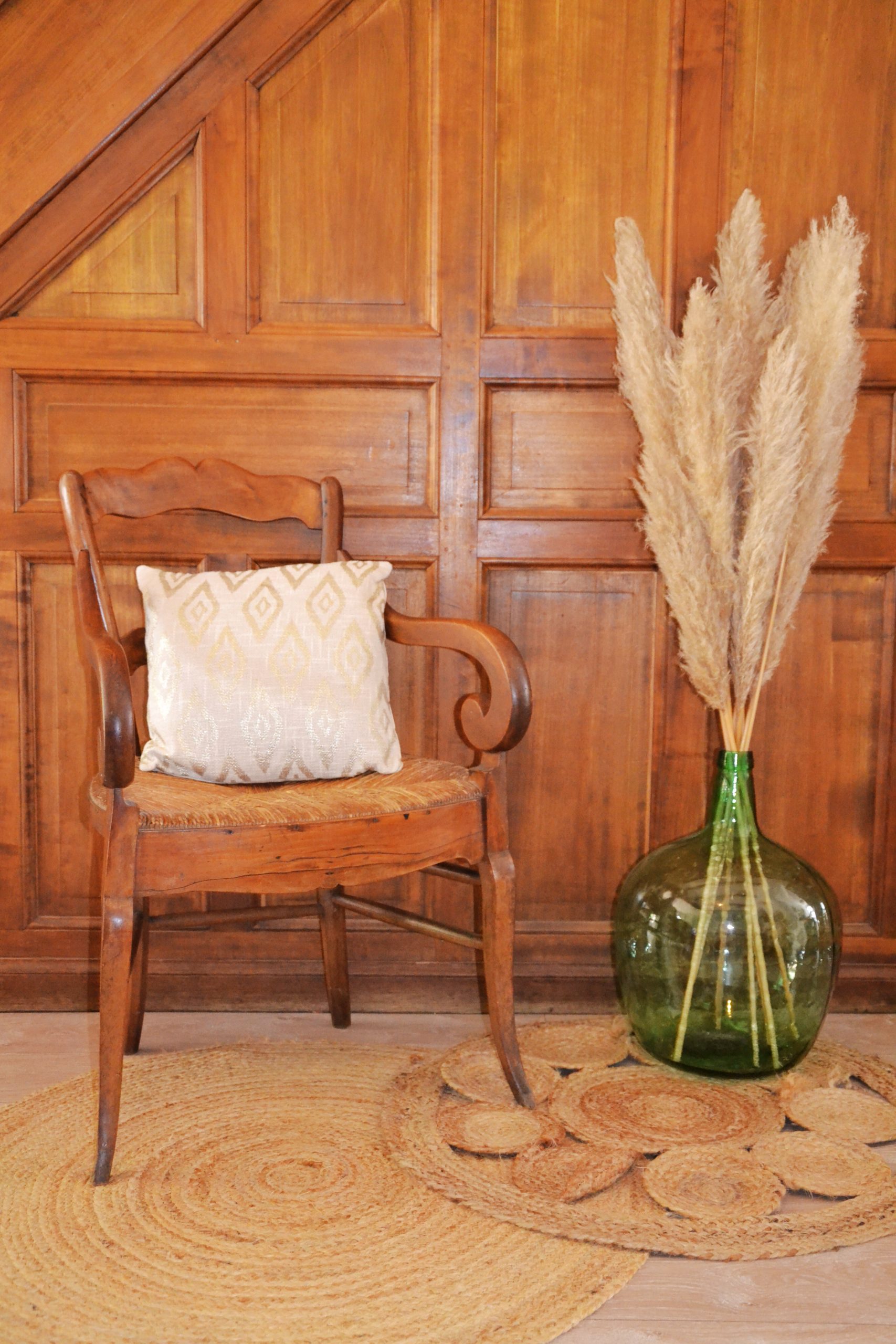 Coussin beige losanges dorés – Image 2