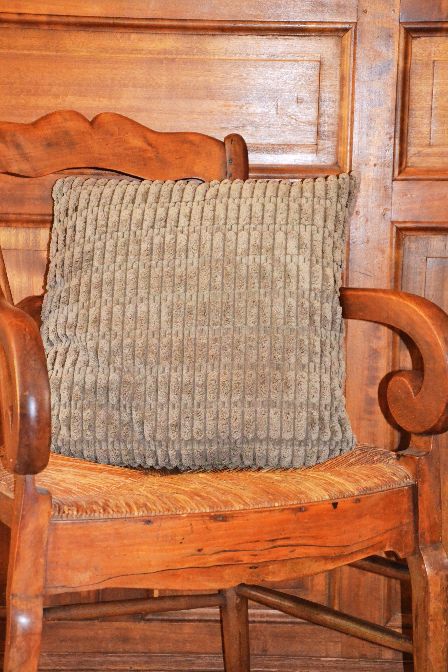 Coussin vert velours