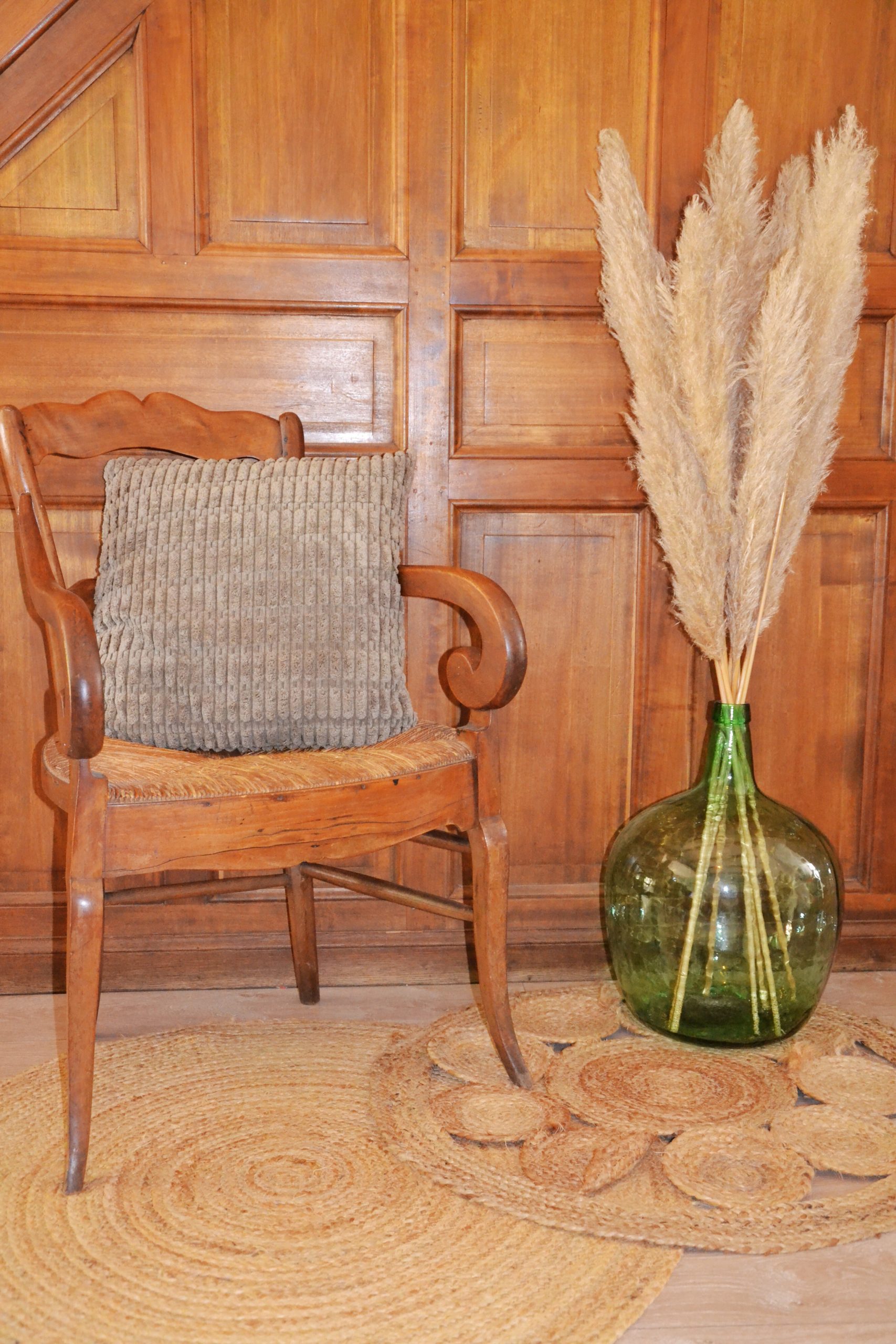 Coussin vert velours – Image 2