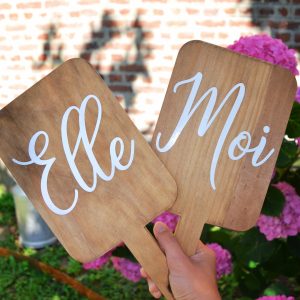 Lot de 2 planches "Elle & Lui"