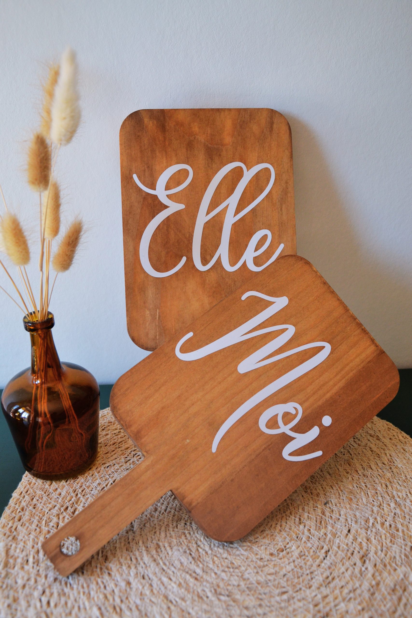 Lot de 2 planches "Elle & Lui" – Image 2