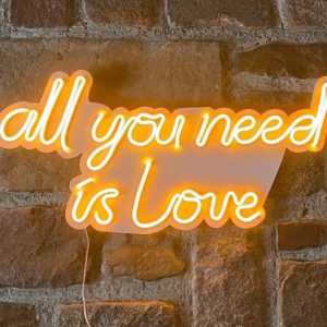 Néon ALL YOU NEED IS LOVE Jaune