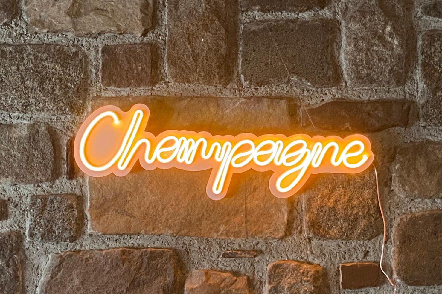 Néon CHAMPAGNE Jaune