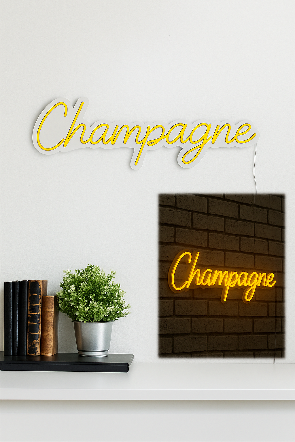 Néon CHAMPAGNE Jaune – Image 3