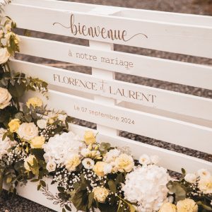 Panneau de bienvenue en palette