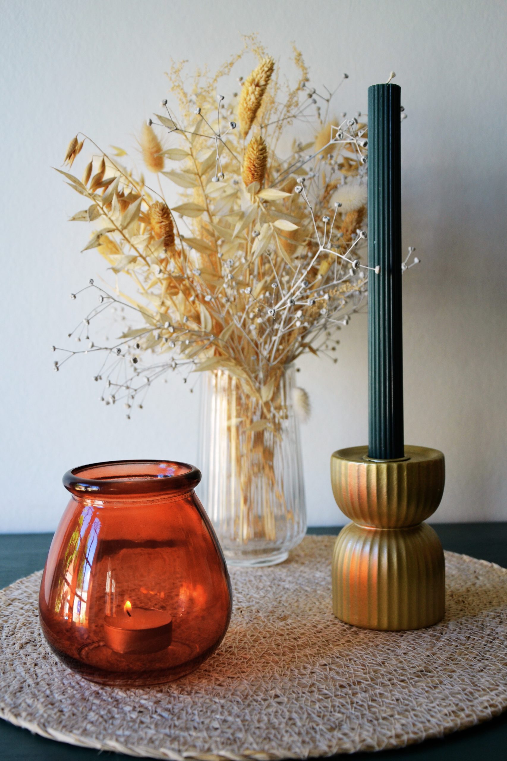 Photophore en verre ambré – Image 2