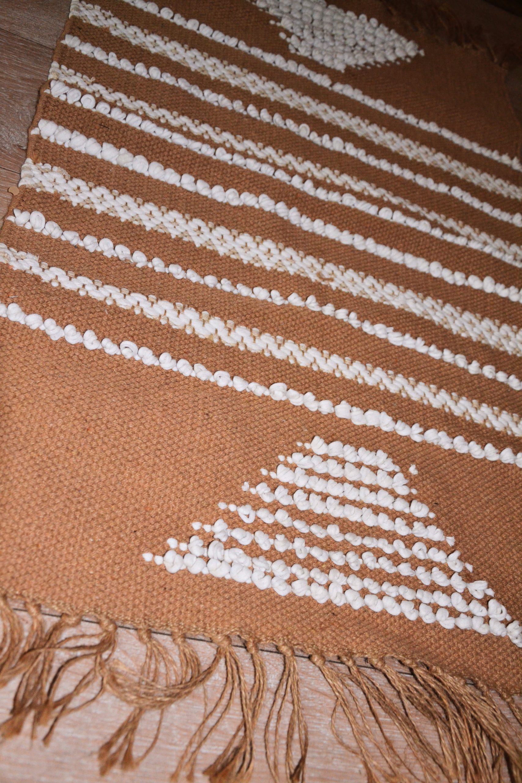 Tapis beige macramé – Image 3